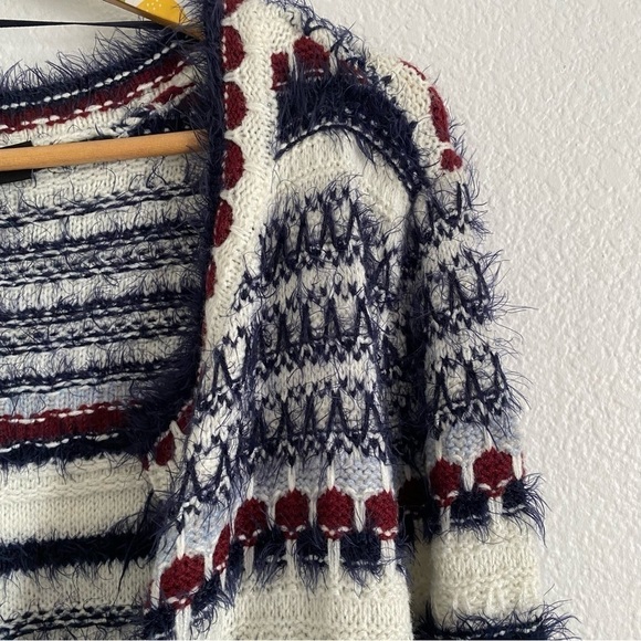 Lane Bryant Multicolor Fuzzy Open Front Cardigan Sweater Size 18/20 - Picture 2 of 5